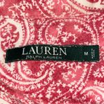 Ralph Lauren Lauren  Women’s Sz M Faded Red White Paisley Bandana Print Nightgown Photo 4