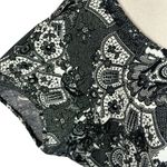 Worthington  X-Large Top Geometric Scoop Neck Puff Cap Sleeves Stretch Pleated Photo 2