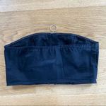 Pretty Little Thing Bandeau Zip Front Crop Top in Black Photo 3