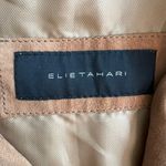 Elie Tahari  Leather Wrap Zip Belted Vest Camel Brown Size L Boho Festival Luxury Photo 8