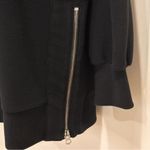 Varley Mae Boyfriend Sweatshirt Crewneck Side Zip Oversized Ribbed Black Small Photo 9