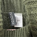 H&M Divided Turtle Neck Pullover Sweater Waffle Knit Women’s Small Green Photo 2