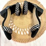 Rag & Co Black Silver Leather Suede Velcro Ankle Sandal Heels Size US 9 Photo 4