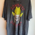 Gray Cowboys Don't Cry Graphic T Photo 0