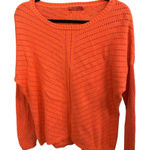 prAna  Parker Organic Cotton Open Knit Parker Sweater Koi Orange Women‎ Large Photo 0