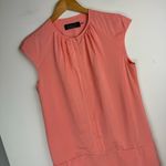 Magaschoni 100% Silk Peach Pink Shift Dress Sz 6 Colorblock Photo 4