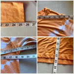 AQUA  Orange White Tie Dye Long Sleeve Top Women’s Small Soft Stretch Boho Photo 5