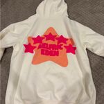 Aelfric Eden  White and Orange Star Hoodie Photo 1