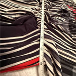 Trina Turk dress - size 6 - black red white gray - soft, stretchy w/elastic waist. V neck. Excellent condition - no flaws. See pics for measurements. Photo 9