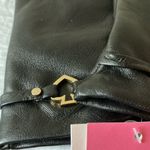 Kate Spade : Black cut out Spade Leather Gloves- Gold Tone- Small Photo 5