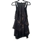 Topshop X KATE MOSS Tiered Patterned Mini Dress Black Sz 2 Photo 3