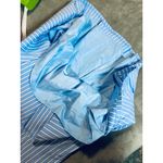 Lulus NWOT Size Medium Zenley Blue Striped Collared Skater Mini Dress Sleeveless Photo 7