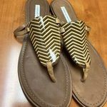 Diane Von Furstenberg  Leather Shell Detail Brown Sandals Women's 9.5 Photo 0