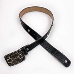 Leatherock Leather Bling Rhinestone Black Belt Photo 5