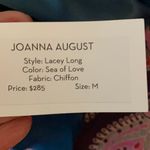 Joanna August  Ceremony chiffon formal teal wrap dress. NWT Photo 4