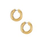 BaubleBar Dalilah Huggie Hoops in Gold One Size Womens small tube Photo 1
