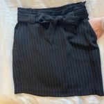 EXPRESS Black Pinstripe Paperbag Skirt Photo 5