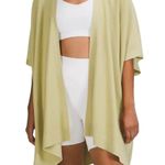 Lululemon Wrap Merino Wool Silk Blend Short Sleeve Wrap Dew Green One Size Photo 4