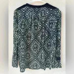 Lucky Brand Velvet Trim Peasant Blouse Size S Photo 2