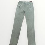 American Eagle  Outfitters Size 4 Regular Pale Green Distressed High Rise Jegging Crop Jeans Photo 3