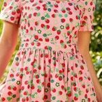 Modcloth What's the Scoop? A-Line Dress Strawberries Spring Size Medium NEW Photo 0