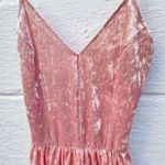 LA Hearts Crushed Velvet Pink Romper Coquette Photo 6