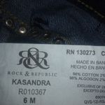 Rock & Republic Rock Republic 6 31x32 Gold Bling Logo Distressed Dark Jeans Photo 3