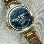 Juicy Couture  Watch Bracelet Women Gold Tone Black Dial Faceted Crystal face Photo 3