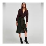 ZARA  Multi Color Polka Dot Wrap Midi Dress Size Small Kidcore Quiet Luxury Photo 13