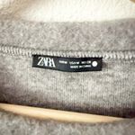 ZARA | Felted Knit Cap Sleeve Varied Gray Vest Tank Warm Thick | Size Medium Photo 3