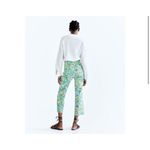 ZARA Floral Linen Blend Mini Flare Trouser Pants Cropped Women’s Size 2 NWT Photo 1