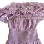 Lovers + Friends x Jetset Christina Dallas Lavender Eyelet Smocked Mini Dress XS Photo 4