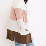 Madewell Antique Cream Colorblock Stripe Wool Blend Kent Cardigan Sz.2x NWT Photo 1