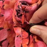 Talbots Vintage 90s Boho Fairy Cotton Blend Pink Floral Maxi Skirt size 12 Photo 5