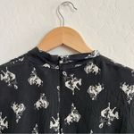 RE/DONE  60s Cowboy Necktie Equestrian Horse Print Silk Dress Photo 8