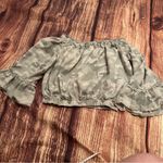 Vintage Havana Women’s  Camo Bell Sleeve Crop Top Size M Photo 5