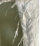 Milly NWT Rana Feather Shift Dress in White Size 8 Photo 5