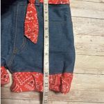 Denim Bandana Shorts Purse Bag Cute Unique Red Summer Pockets Zipper Blue Photo 4