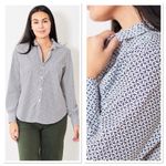 Frank & Eileen  Barry Black White Airplane Print Cotton Shirt Photo 9