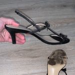 Pelle Moda Black Sequined Strappy Heels Sandals Bow Wedding Formal Size 9 Photo 1