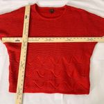 Worthington wave red short sleeves sweater LARGE Dolman sleeve pullover knit Photo 10