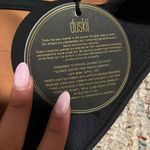 NWT Duskii Neoprene Ochre Bikini Amber Brown Bronze Metallic Set Photo 6