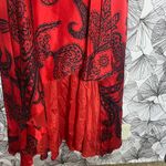 Jovani 100% Silk Sweetheart Strapless Dress Red & Black Women's Plus Size 18 Photo 6