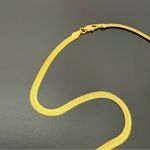 Unsigned Yellow Goldplated Flat Snake Chain 24” Necklace 11g. Gold Photo 3