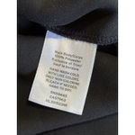 Chelsea Black Chiffon Round Neck Short Ruffle Sleeve Lace Blouse Size Large Photo 6