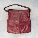 Coach  Vintage Style Deep Red Leather Handbag Photo 2
