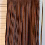 Coldwater Creek  Faux Suede Chocolate Brown A-Line Maxi Skirt side zip L Photo 0