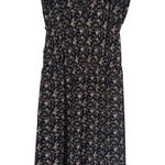 J. Crew Mercantile Floral Print Midi Dress Black Pink Casual Cottagecore Photo 0