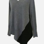 89th and Madison gray and black color block asymmetrical sweater top size medium Photo 2