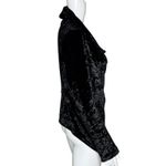 BLANK NYC  Jacket Womens Small‎ Black Velvet Asymmetrical Draped Zipper Moto Edgy Photo 1